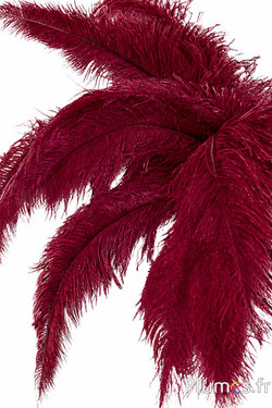 Strauss - 32-42 cm - hellgrau-bordeaux